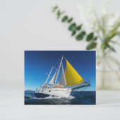海ヨットに乗ること ポストカード (スタンド正面)