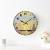 海ヨットセーリングセーリングボート海ボートウォールクロック ラージ壁時計 (ホーム)