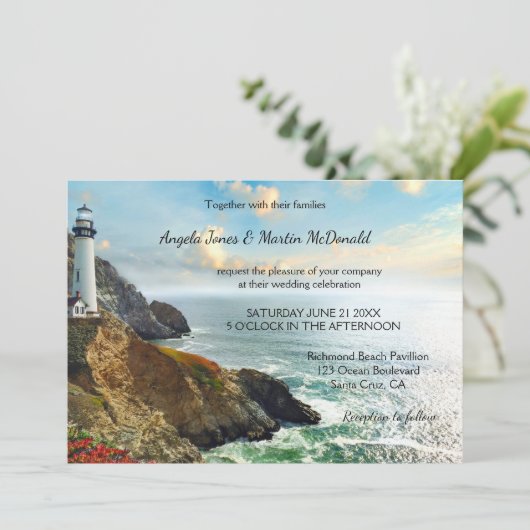 海ライトハウス結婚式招待状 招待状 (スタンド正面)