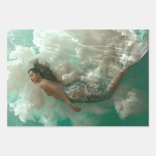 海ライフマーメイドドラゴンタコのデコページ ラッピングペーパーシート (正面3)