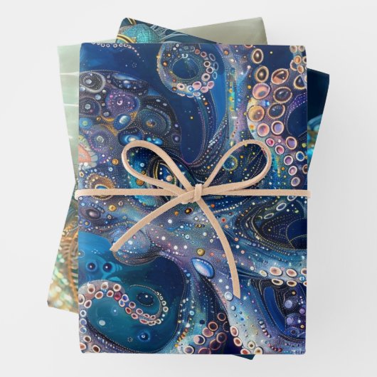 海ライフマーメイドドラゴンタコのデコページ ラッピングペーパーシート (インサイチュ)