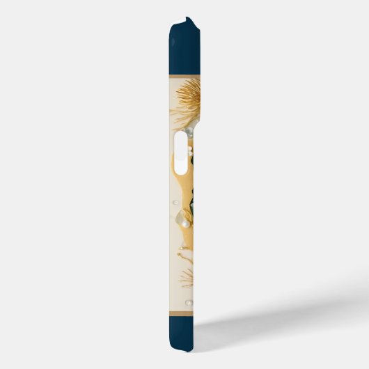 海ライフ海洋生物カメ金ゴールド真珠 Case-Mate iPhoneケース (裏面 / 右)