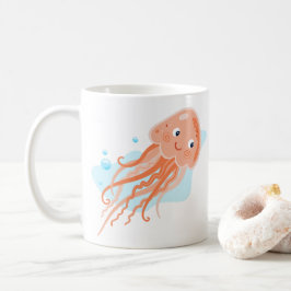 海ライフ。クラゲ。かわいい水中世界 コーヒーマグカップ