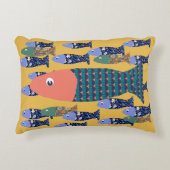 海ライフ、ビーチハウス、魚の恋人 アクセントクッション (正面)