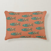 海ライフ、ビーチハウス、魚の恋人 アクセントクッション (正面)
