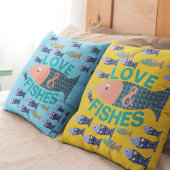 海ライフ、ビーチハウス、魚の恋人 クッション