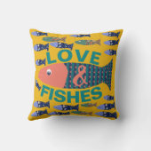 海ライフ、ビーチハウス、魚の恋人 クッション (裏面)