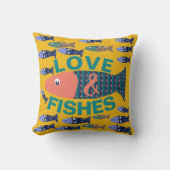 海ライフ、ビーチハウス、魚の恋人 クッション (正面)