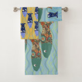 海ライフ、ビーチハウス、魚の恋人 バスタオルセット (インサイチュ)