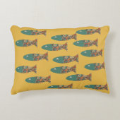 海ライフ、湖の家、行った魚釣り アクセントクッション (正面)