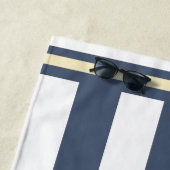 海ライ航海のフグレー&イエローストライプいかり ビーチタオル (インサイチュ)