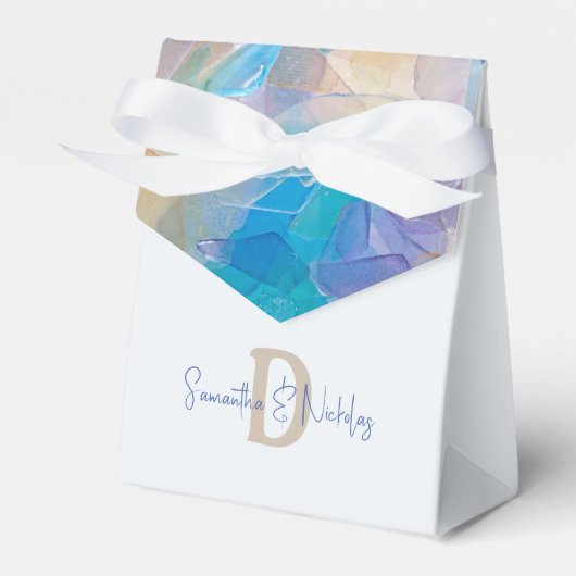 海ラブシーガラスビーチ結婚式 フェイバーボックス (正面サイド)