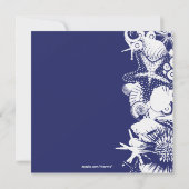 海ラブネイビーシーシェルズシックブライダルシャワー 招待状 (裏面)