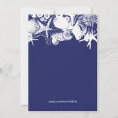 海ラブネービーシーシェルシックブライダルシャワー 招待状 (裏面)