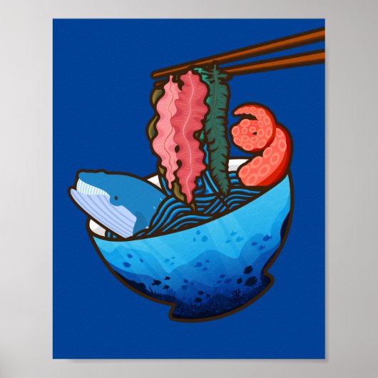 海ラーメン触手昆布鯨食自然 ポスター (正面)