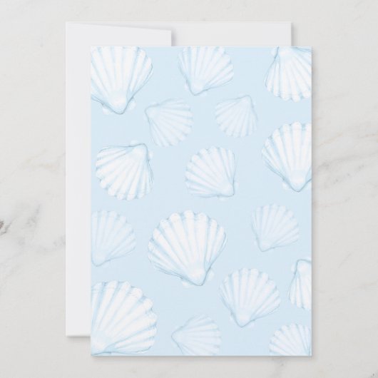 海リトルビーチバムボーイ赤ちゃんシャワー 招待状 (裏面)