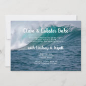 海リハーサルディナーロブスターベイクシーフードテーマ 招待状 (正面)