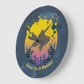 海リラックスの下でしばらくの間 ラージ壁時計 (傾斜)