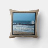 海ロックビーチジャージーショアキッチンタオル クッション (裏面)