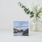 海ロックビーチハウスバケーションレンタル スクエア名刺 (スタンド正面)