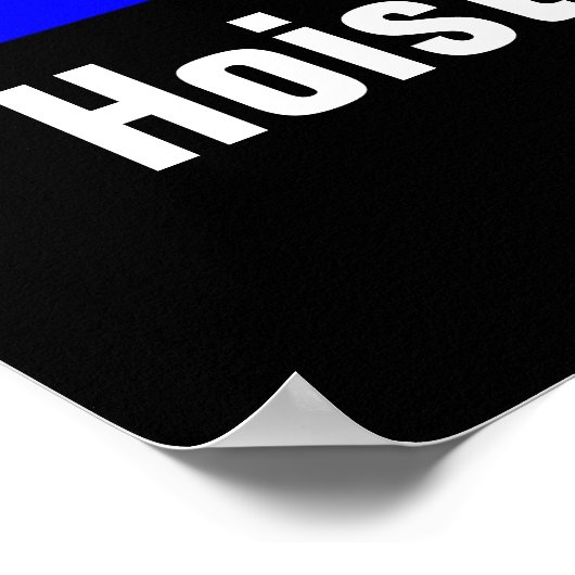 海上おもしろい国際的ウイスキー信号旗 ポスター (角)