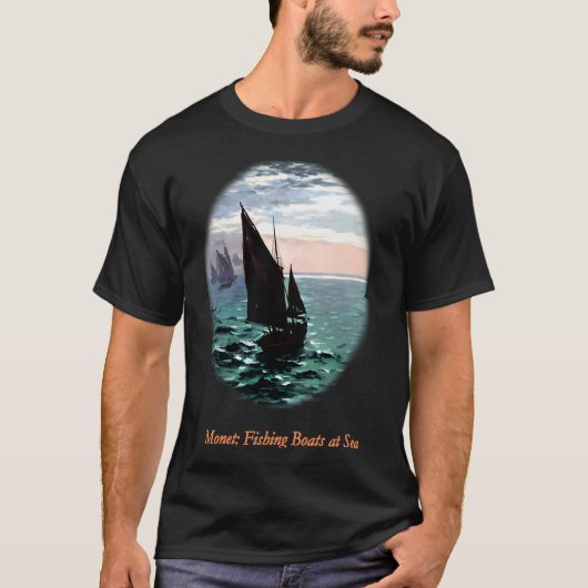 海上での漁船 Tシャツ (正面)