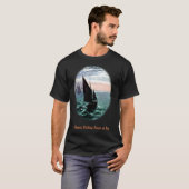 海上での漁船 Tシャツ (正面フル)