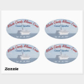 海上で出荷 楕円形シール (シート)