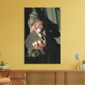 海上で弾薬を空白の弾く キャンバスプリント (インサイチュ (リビング))