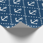 海上と船航海のいかり模様 ラッピングペーパー (角)