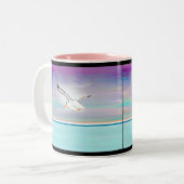 海上のカモメ ツートーンマグカップ (正面左)