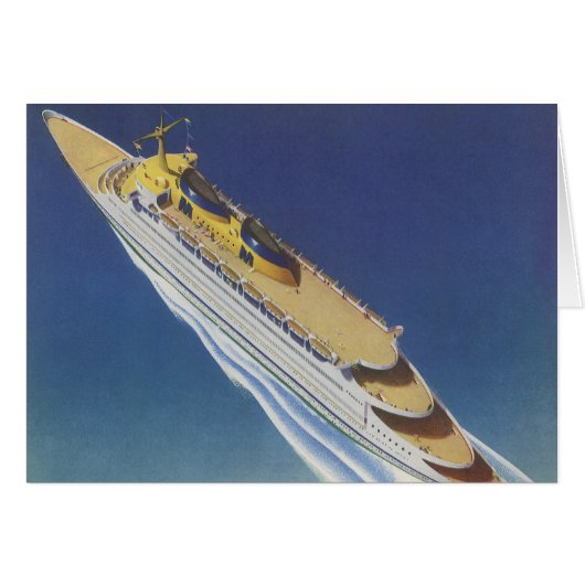 海上のクラシックなクルーズ船の航空写真 (正面横)