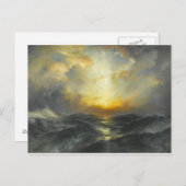 海上の夕日 - 1906 ポストカード (正面/裏面)