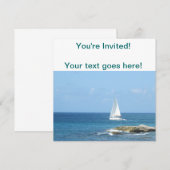 海上の帆船 招待状 (正面/裏面)