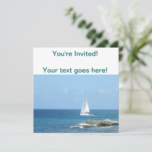 海上の帆船 招待状 (スタンド正面)