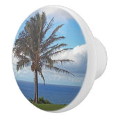 海上の断崖のヤシの木 セラミックノブ (右)