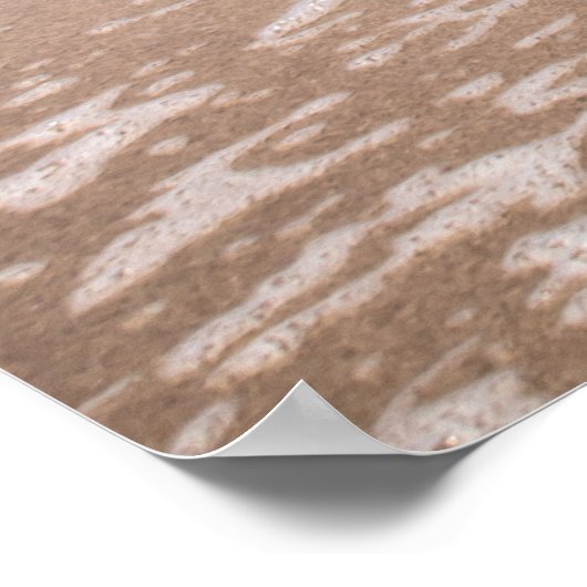 海上の砂を覆うビーチ ポスター (角)