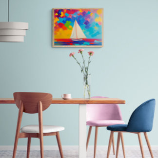 海上の船絵を描屋 キャンバスプリント