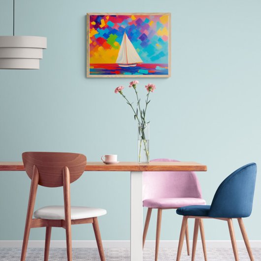 海上の船絵を描屋 キャンバスプリント