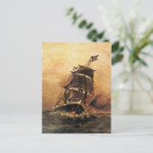 海上の船舶02 ポストカード (スタンド正面)