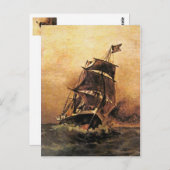 海上の船舶02 ポストカード (正面/裏面)