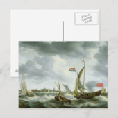 海上の船舶 ポストカード (正面/裏面)