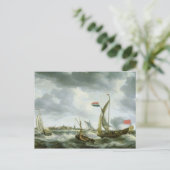 海上の船舶 ポストカード (スタンド正面)