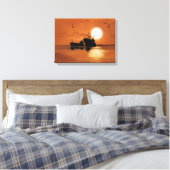 海上の船 キャンバスプリント (インサイチュ (寝室))