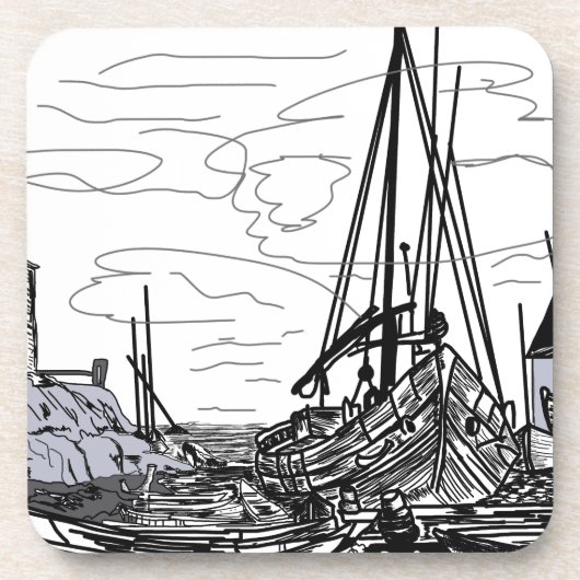 海上の船 コースター (正面)