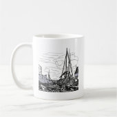 海上の船 コーヒーマグカップ (左)
