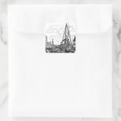 海上の船 スクエアシール (バッグ)