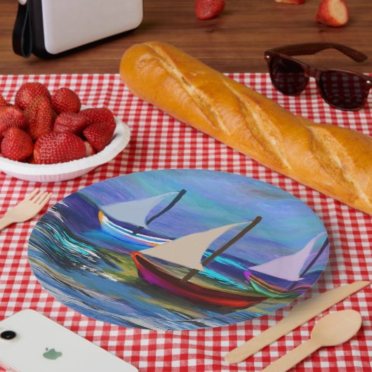 海上の船 ペーパープレート (ピクニック)