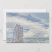 海上の船 - 透過性低め 招待状 (裏面)