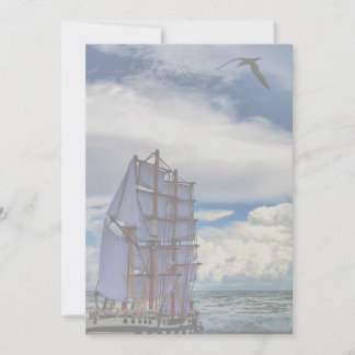 海上の船 - 透過性低め 招待状